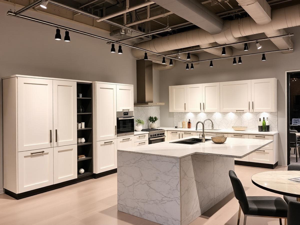 Kitchen cabinetry showroom display in Garden City, Michigan