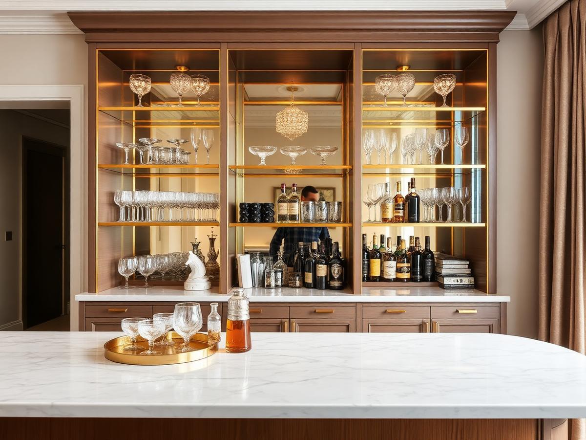 Entertainment & Living Room Cabinetry finished installation in Metro Detroit, Michigan